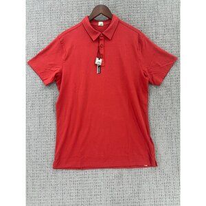 Swet Tailor Mens Polo Shirt Size L Burnt Red Pullover Short Sleeve Stretch NWT